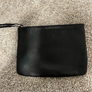 Furla Black Clutch with Silver Accents